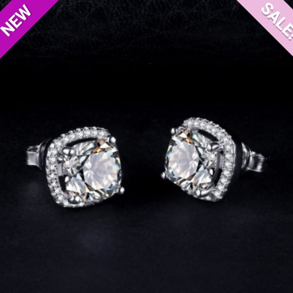 🆕Cubic Zirconia 925 Sterling Silver Earrings